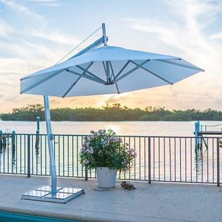 Bambrella Santa Ana Side Wind Bambrella Santa Ana Side Wind cantilever Aluminum Outdoor Patio Umbrella