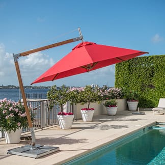 Sirocco Side Wind Offset Market Umbrella