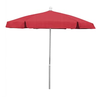 FiberBuilt 7.5 ft Hexagon Round Garden 6 Rib Push Up Umbrella